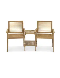 Garden Trading Titchberry Loveseat Companion Garden Seat Chair Table Wooden