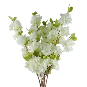 100cm White Artificial Blossom Stem