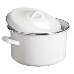 Essentials by Premier Porter 4700ml White Enamel Casserole Dish