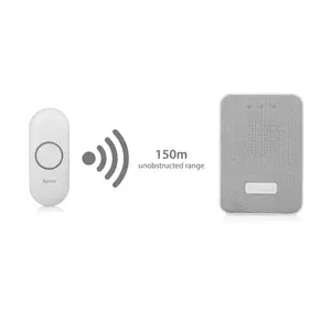 Byron 324 Grey & white Wireless Battery & mains-powered Door chime kit DBY-22324BS-KF