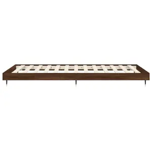 Berkfield Bed Frame Brown Oak 100x200 cm Engineered Wood