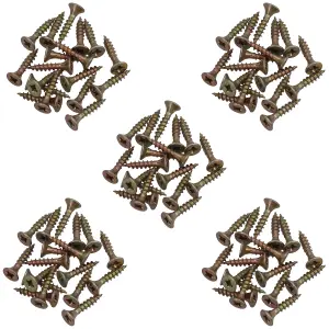 4mm x 20mm Countersunk Wood Chipboard Screw Fasteners PZ2 Drive 90pc