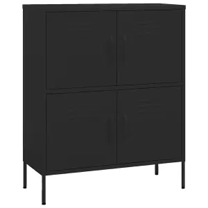 Berkfield Storage Cabinet Black 80x35x101.5 cm Steel