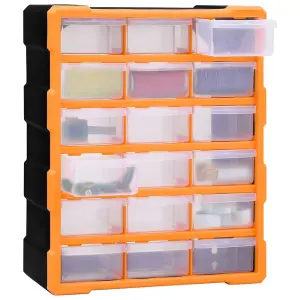 Berkfield Multi-drawer Organiser with 18 Middle Drawers 38x16x47 cm