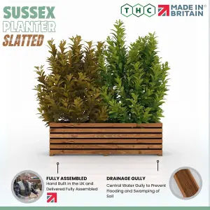 The Hutch Company Sussex Planters (3FT TAN SLATTED)