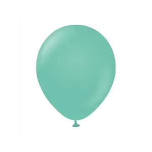 Kalisan Latex Retro Balloons (Pack of 100) Sea Green (One Size)