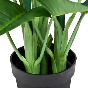 GreenBrokers Artificial Real Touch Calla Lily Tree in Black Pot (130cm)