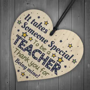 Red Ocean Special Teacher Gifts Teacher Thank You Gifts Handmade Wooden Heart Sign Leaving School Nursery Present