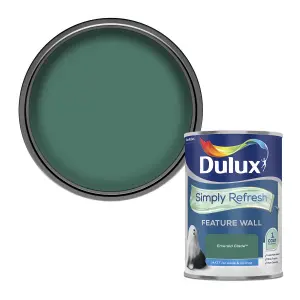 Dulux One coat Emerald glade Matt Emulsion paint, 1.25L