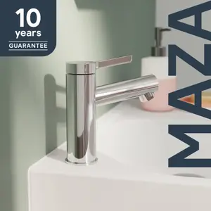 GoodHome Maza Medium Chrome effect Round Basin Mixer Tap