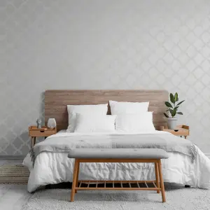 Arthouse Ornate Trellis Grey Wallpaper