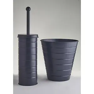 OurHouse SR25005 Toilet Brush & Bin Grey