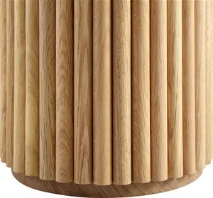 Maru Oak Round Side Table, Oak - Daals - Side Tables