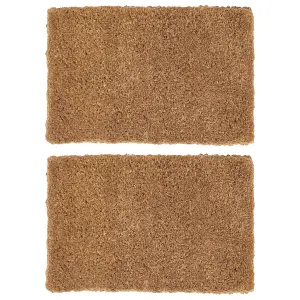 Nicola Spring Premium Handmade Coir Door Mats - 90cm x 60cm - Pack of 2