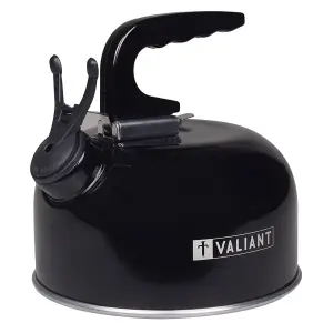 Valiant Camping Kettle Black & Insulated Mug Set