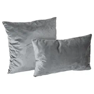 Square Throw Cushion (Set of 2) Grey