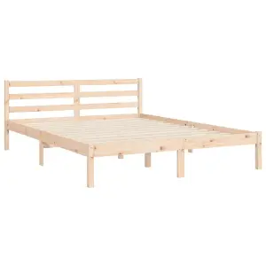 Berkfield Bed Frame with Headboard 140x200 cm Solid Wood