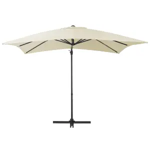 Cantilever Parasol 2.5 x 2.5 m Light Beige MONZA