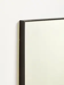 Interiors by Premier Sturdy Black Large Square Wall Mirror, Contemporary Lounge Mirror, Versatile Antique Mirror for Home, Office