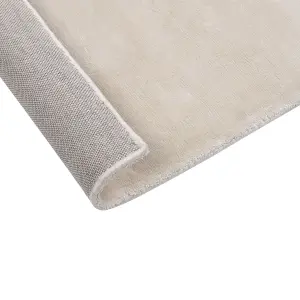 Viscose Area Rug 140 x 200 cm Light Beige GESI II