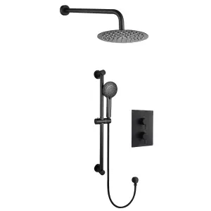 Bristan Divine Matt Black Wall-mounted Thermostatic Mixer Shower