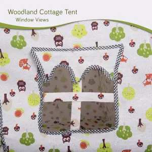 Woodland Green Cottage Play Tent For Kids, Woodland Themed Kids Tent