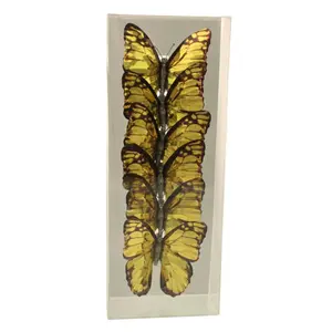 Butterfly Christmas Clip Ornament Yellow