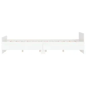 Berkfield Bed Frame with Headboard and Footboard White 140x200 cm