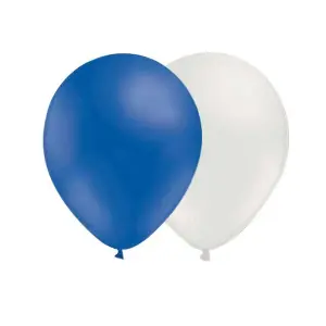 Amscan Latex Balloon (Pack of 20) White/Blue (One Size)