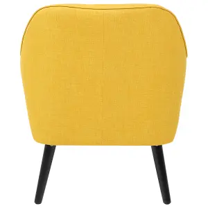 Beliani Retro Armchair LOKEN Fabric Yellow