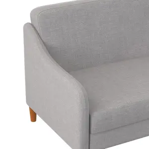 Jasper coil 3-seater Sofa Bed in light grey fabric