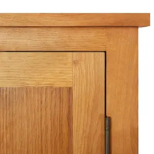 Berkfield Storage Cabinet 50x22x110 cm Solid Oak Wood