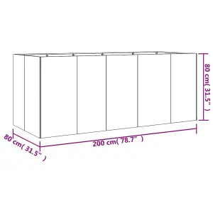 Berkfield Garden Raised Bed 200x80x80 cm Corten Steel