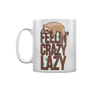 Grindstore Feelin Crazy Lazy Sloth Mug White (One Size)