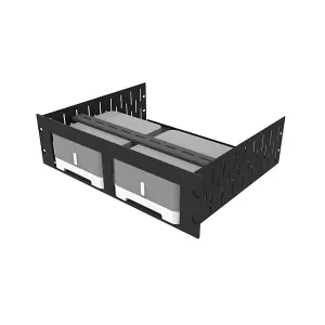 Penn Elcom 3U Vented Rack Shelf & Magnetic Faceplate For 2 x Sonos ZP120 (Connect:Amp) R1498/3UK-SONOSZP120