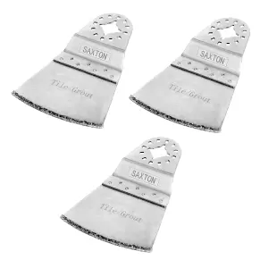 Saxton SH65DB03 Oscillating Multitool Blade 65mm Diamond End Cut Pack of 3