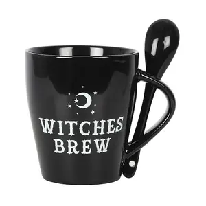 Something Different Witches Brew Mug Set Black/White (One Size)