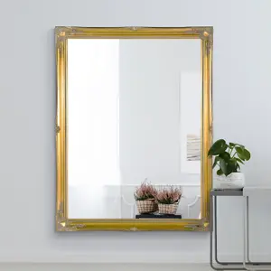 MirrorOutlet Hamilton Vintage Gold Antique Design Wide Wall Mirror 137 x 106cm