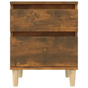 Berkfield Bedside Cabinets 2 pcs Smoked Oak 40x35x50 cm