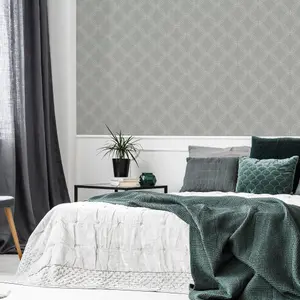 Superfresco Easy Serpentine Geometric Grey Wallpaper