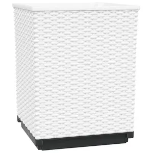 Berkfield Planters 2 pcs White 30x30x37 cm Polypropylene