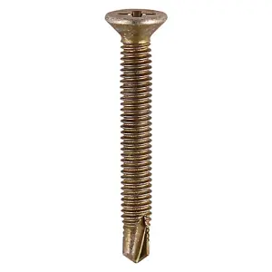 TIMCO Window Fabrication Screws Countersunk PH Metric Thread Self-Drilling Point Yellow - M4 x 25