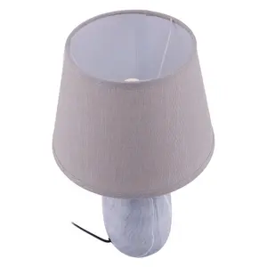 Interiors By Premier Elegant Beige Ceramic Table Lamp, Contemporary Bed Table Lmap, Easily Maintained Lamp for Livingroom Table