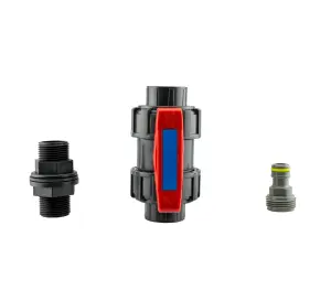 Water butt/rain barrel/tank outlet valve with hose connector,3/4" bsp adaptor(requires26mm hole)