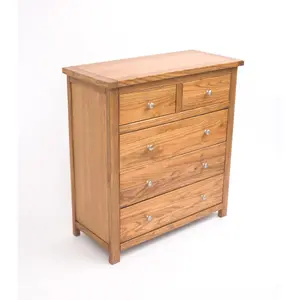 Trivento 5 Drawer Chest of Drawers Chrome Knob