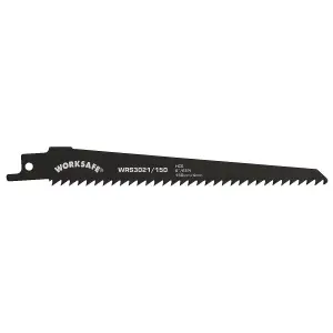 Sealey Reciprocating Saw Blade 150mm 6 TPI Black - Pack of 5 WRS3021/150