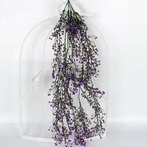 Artificial Hanging Vines Plants, Artificial Ivy Leaves Garland, Faux Fake Plastic Decorative Artificial Plants Purple