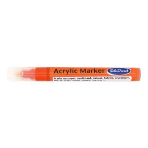 Acrylic Paint Marker Pen Permanent for Stone Leather Fabric Plastic (Orange)