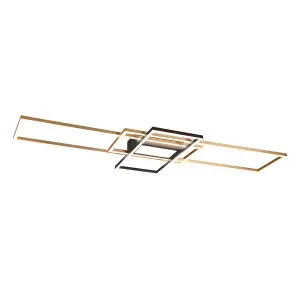 Luminosa Irvine Modern 60W LED Semi Flush Light Brass Matt 3000-6500K Remote control - UK Stock