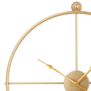 Beliani Modern Wall Clock ZUCHWIL Metal Gold